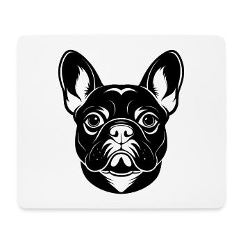 Französischer Bulldogge - Mousepad (Querformat) - Weiß - Vorne