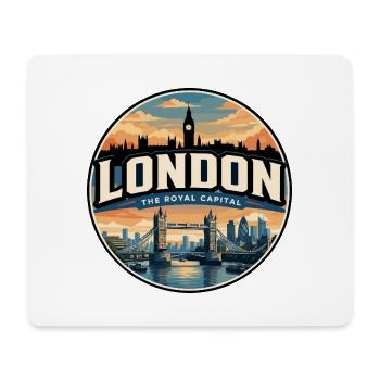 London Tower Bridge Royal Capital Badge - Mousepad (Querformat) - Weiß - Vorne