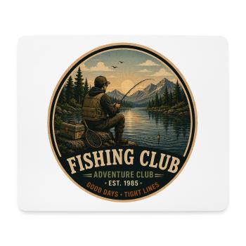 Angelclub Vintage Abenteuergrafik - Mousepad (Querformat) - Weiß - Vorne