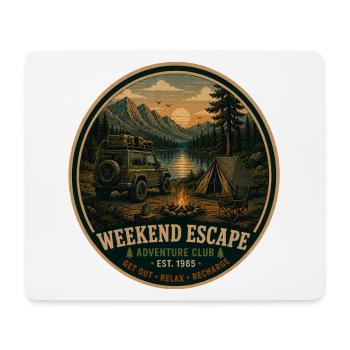 Weekend Escape Vintage-Abenteuer-Grafik - Mousepad (Querformat) - Weiß - Vorne
