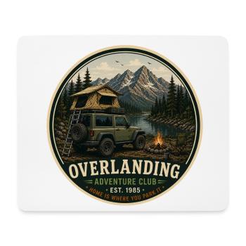 Overlanding Vintage Adventure Graphic - Mouse Pad (horizontal) - white - Front
