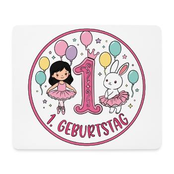 Erstes Geburtstagsballerina - Mousepad (Querformat) - Weiß - Vorne