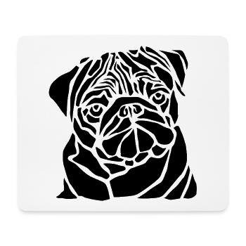 Black Dog - Mousepad (Querformat) - Weiß - Vorne