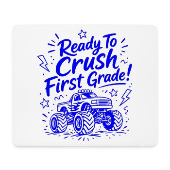 Ready To Crush First Class – lustiger Monstertruck - Mousepad (Querformat) - Weiß - Vorne