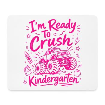 Ich bin bereit, Kindergarten – Monstertruck zu meistern - Mousepad (Querformat) - Weiß - Vorne