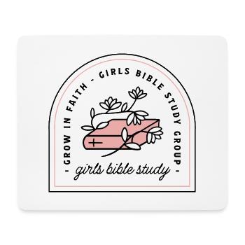 Girls bible study - Mouse Pad (horizontal) - white - Front