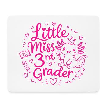 Little Miss 3rd Grader – Cute Axolotl - Mouse Pad (horizontal) - white - Front