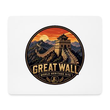 Great Wall of China Vintage Travel Badge - Mouse Pad (horizontal) - white - Front