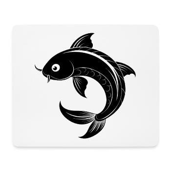 Koi-Fisch - Mousepad (Querformat) - Weiß - Vorne