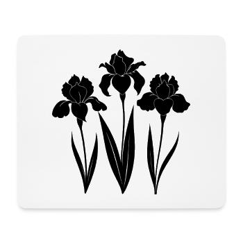 Irisblume - Mousepad (Querformat) - Weiß - Vorne