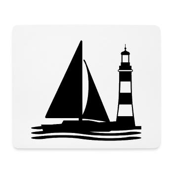 Segeln - Mousepad (Querformat) - Weiß - Vorne