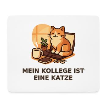 Mein Kollege ist eine Katze – Homeoffice - Mousepad (Querformat) - Weiß - Vorne