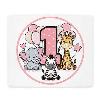 First Birthday Wildlife 1 - Mouse Pad (horizontal) - white - Front