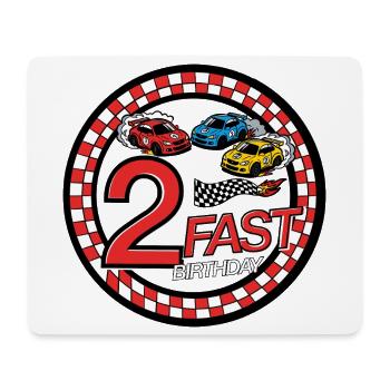 2 Almost Birthday Race Car - Mouse Pad (horizontal) - white - Front