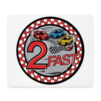 2 Almost Birthday Racing Fun - Mouse Pad (horizontal) - white - Front