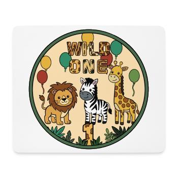 WILD ONE Animal Joy Circle Badge - Mouse Pad (horizontal) - white - Front
