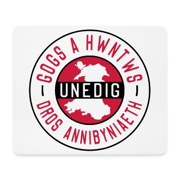 Gogs A Hwntws Unedig Dros Annibyniaeth - Mouse Pad (horizontal) - white - Front