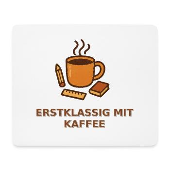 Schulanfang Lehrerin Kaffee - Mousepad (Querformat) - Weiß - Vorne