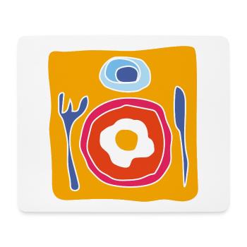 Colorful Fried Egg – Pop Illustration - Mouse Pad (horizontal) - white - Front