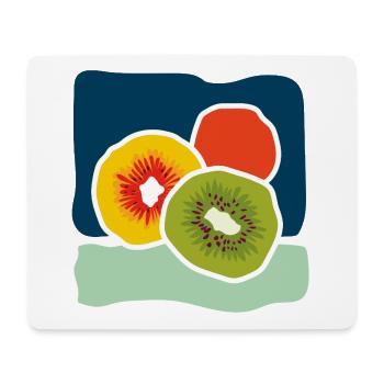 Bunte Kiwis – Fruchtige Pop-Illustration - Mousepad (Querformat) - Weiß - Vorne