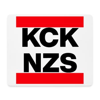 KCK NZS ! DÉCLARATION CONTRE LES NÉO-NAZIS, PLUS JAMAIS - Tapis de souris (format paysage) - blanc - Devant