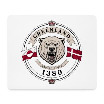 Greenland, Danish since 1380 - Mouse Pad (horizontal) - white - Front