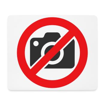 No Camera Photography Prohibited Warning Sign Stic - Mouse Pad (horizontal) - white - Front