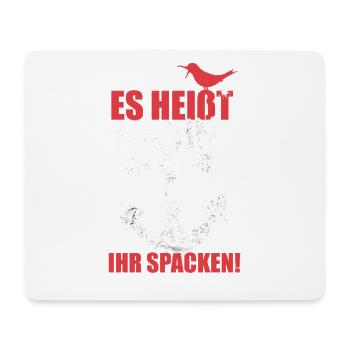 es_heisst_moin-_spacken - Mousepad (Querformat) - Weiß - Vorne