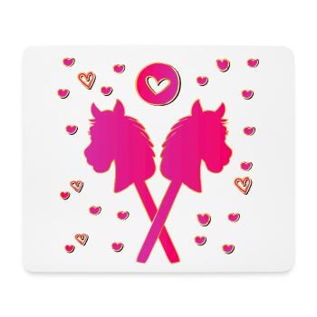 Hobby Horsing Girl - Mouse Pad (horizontal) - white - Front