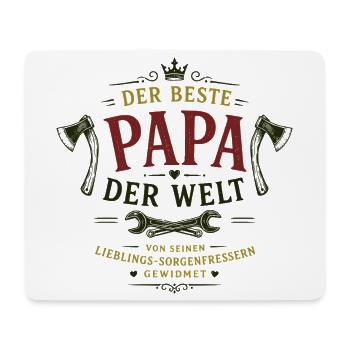Der beste Papa der Welt - Mousepad (Querformat) - Weiß - Vorne