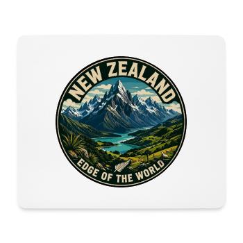 New Zealand Edge of the World Vintage Badge - Mouse Pad (horizontal) - white - Front