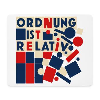 Ordnung ist Relativ – Geometrische Popkunst - Mousepad (Querformat) - Weiß - Vorne