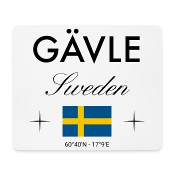 Gävle Suède Coordonnées Souvenir de voyage - Tapis de souris (format paysage) - blanc - Devant
