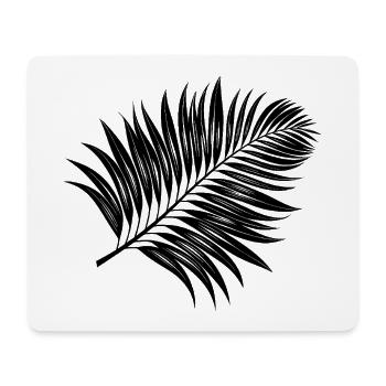 Tropical Palm Leaf - Mouse Pad (horizontal) - white - Front