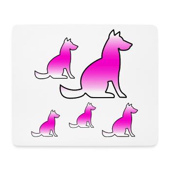 canine - Mouse Pad (horizontal) - white - Front
