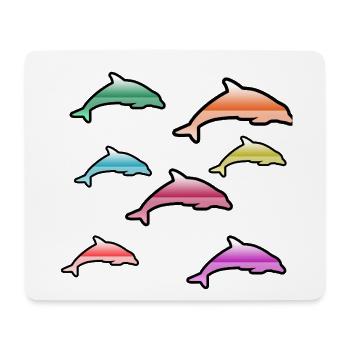 Dolphins - Mouse Pad (horizontal) - white - Front