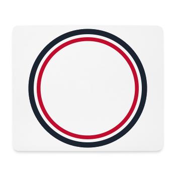 Circle Frame Red - Design your own custom text - Mouse Pad (horizontal) - white - Front
