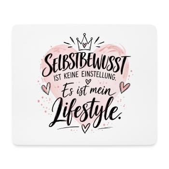 Selbstbewusstes Lifestyle-Herz - Mousepad (Querformat) - Weiß - Vorne