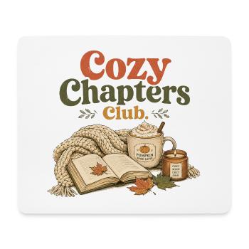 Cozy Chapters Club Fall Reading - Mouse Pad (horizontal) - white - Front