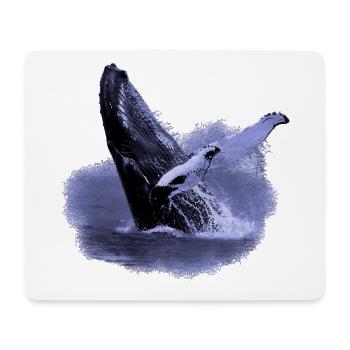 Humpback whale in the sea - Mouse Pad (horizontal) - white - Front
