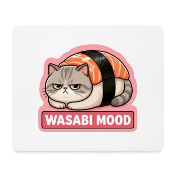 Angry Sushi Cat Salmon Nigiri Meme - Mouse Pad (horizontal) - white - Front