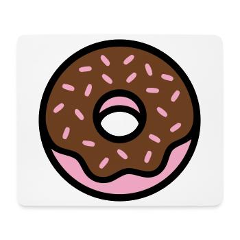 Donut Chocolate Sprinkles Icon - Mouse Pad (horizontal) - white - Front