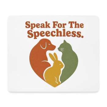 Speak For The Speechless Tierrechte Retro - Mousepad (Querformat) - Weiß - Vorne