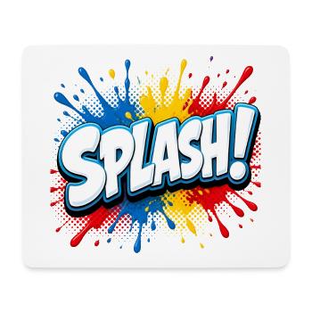 Comic lettering with splashes of paint – Pop Art Sty - Mouse Pad (horizontal) - white - Front