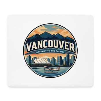 Retro Vancouver Harbour Travel Badge - Mouse Pad (horizontal) - white - Front
