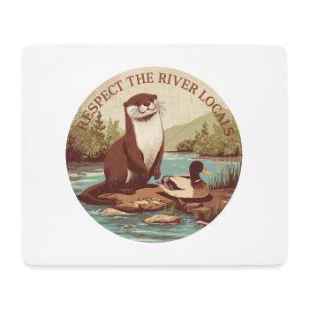 Respect The River Locals Otter Nature - Mouse Pad (horizontal) - white - Front
