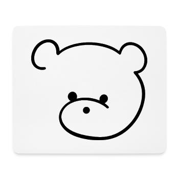 Cute teddy bear with button eyes - Mouse Pad (horizontal) - white - Front