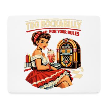 Too Rockabilly For Your Rules: 50s Diner PinUp - Mouse Pad (horizontal) - white - Front