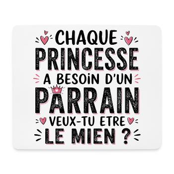 Veux Tu Etre Mon Parrain  - Tapis de souris (format paysage) - blanc - Devant