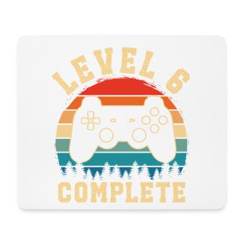 level 6 complete – Enfant 6 ans - Tapis de souris (format paysage) - blanc - Devant